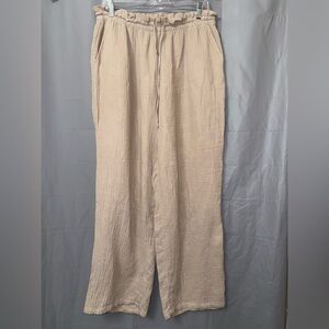 UGG Karrie cotton gauze wide leg pants size L